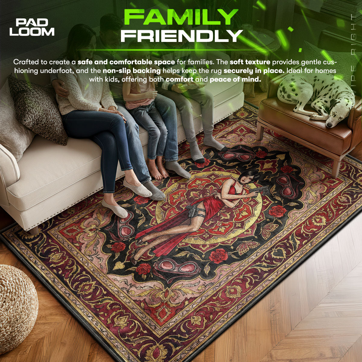 Ada Wong Purpurroter Spionteppich - Resident Evil Stuhlunterlage