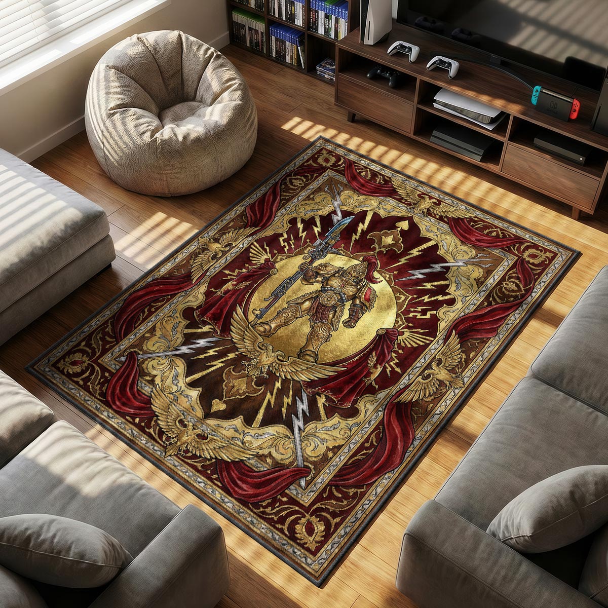 Adeptus Custodes Golden Guard Rug - Warhammer 40k Chair Mat