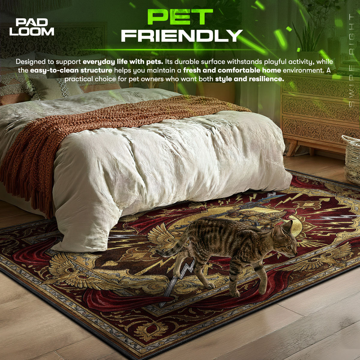 Adeptus Custodes Golden Guard Rug - Warhammer 40k Chair Mat