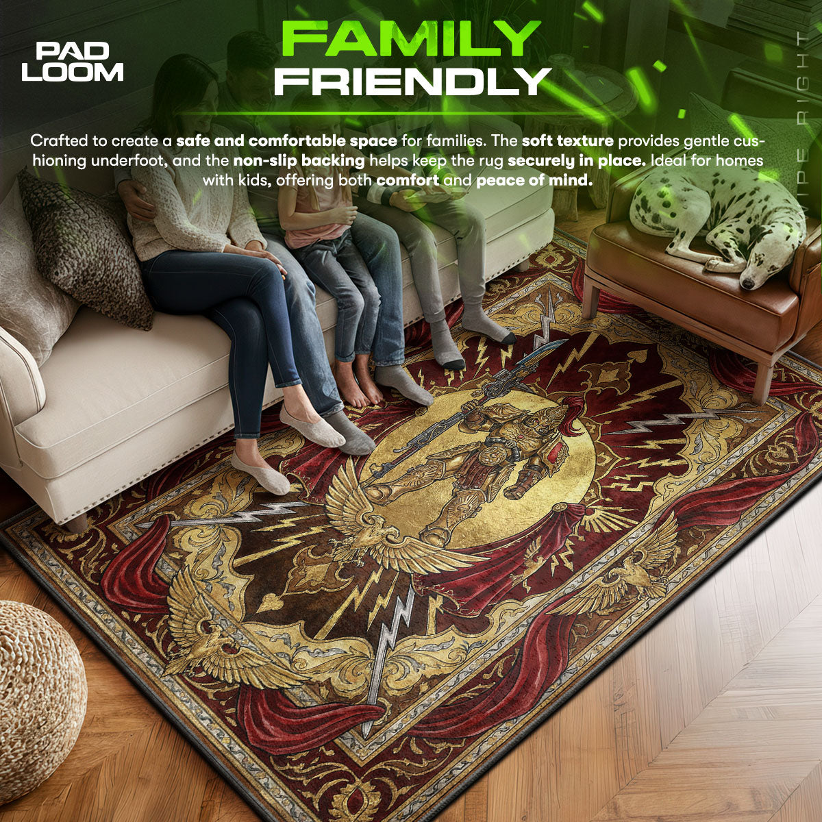 Adeptus Custodes Golden Guard Rug - Warhammer 40k Chair Mat