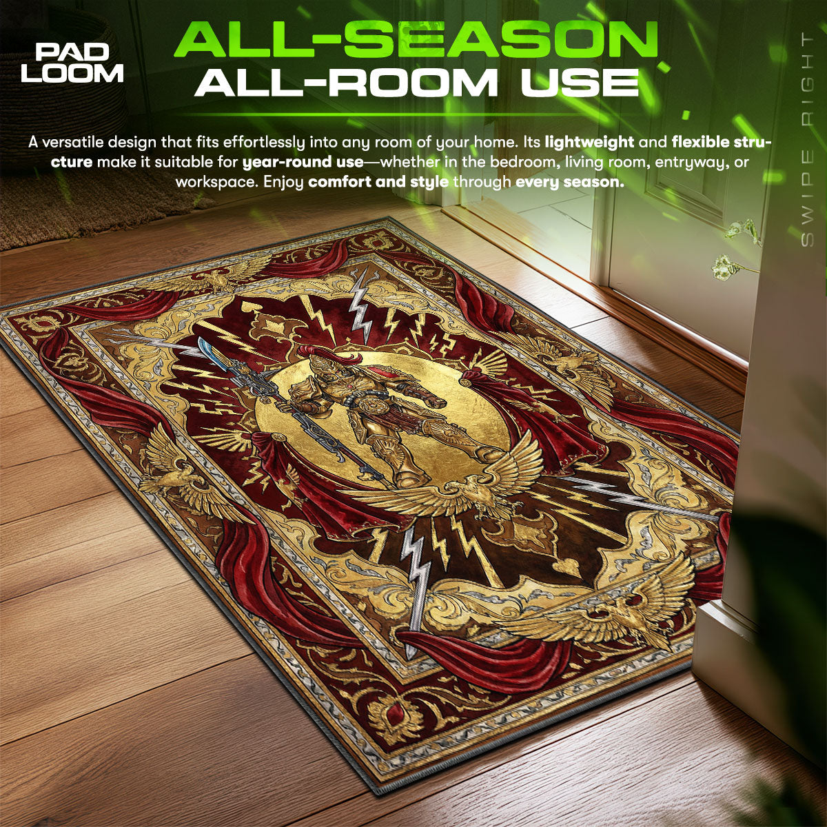 Adeptus Custodes Golden Guard Rug - Warhammer 40k Chair Mat