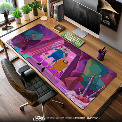Adventure Time Finn and Jake Mouse Pad, Cartoon Gamer Desk Mat