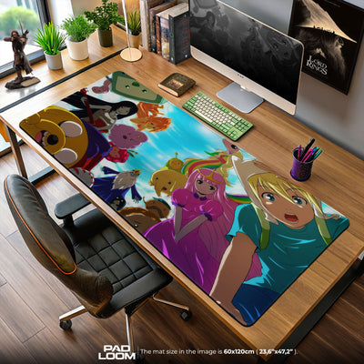 Adventure Time Friends Mauspad, Cartoon Gaming Schreibtischmatte