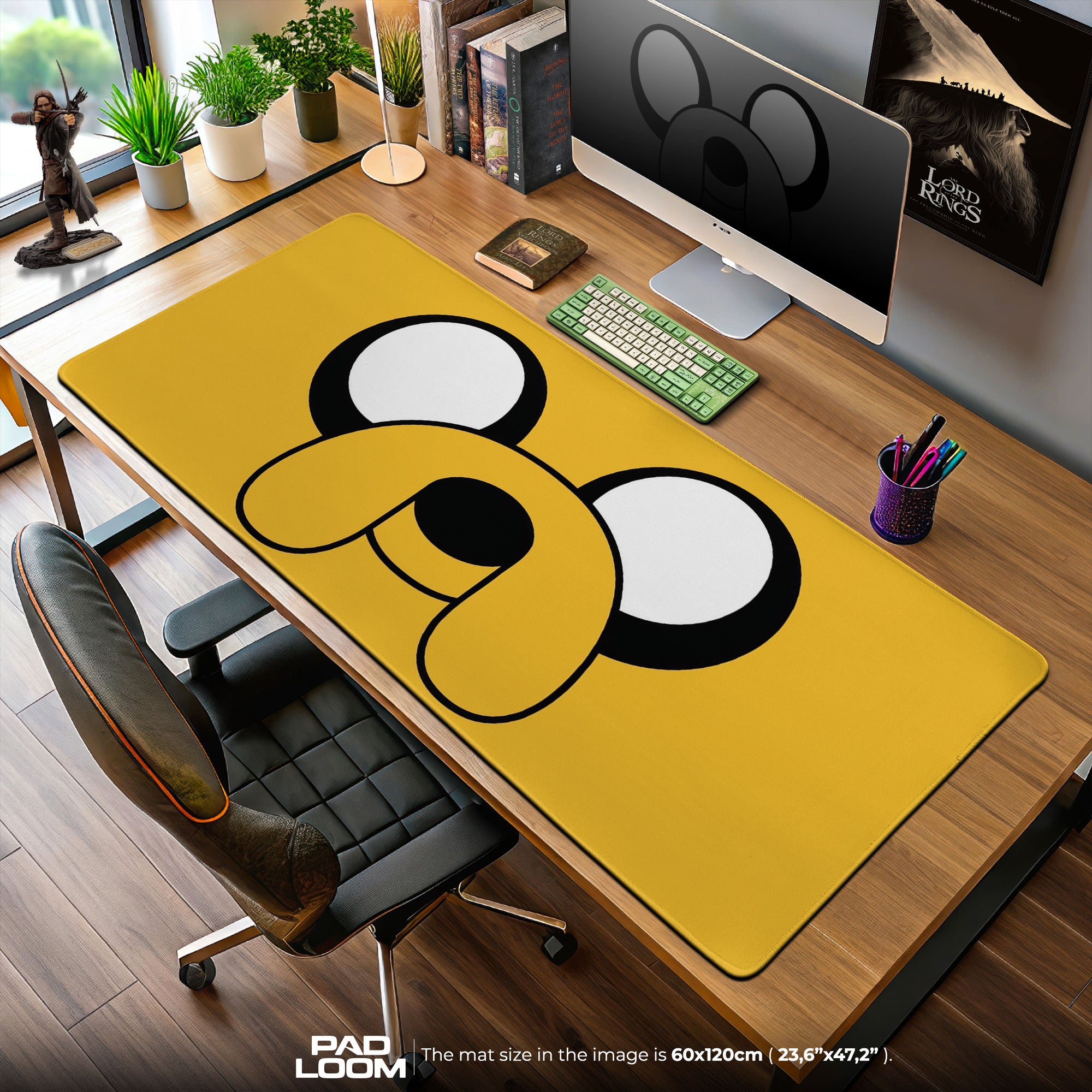 Adventure Time Jake Face Mouse Pad, Cartoon Gaming Desk Mat