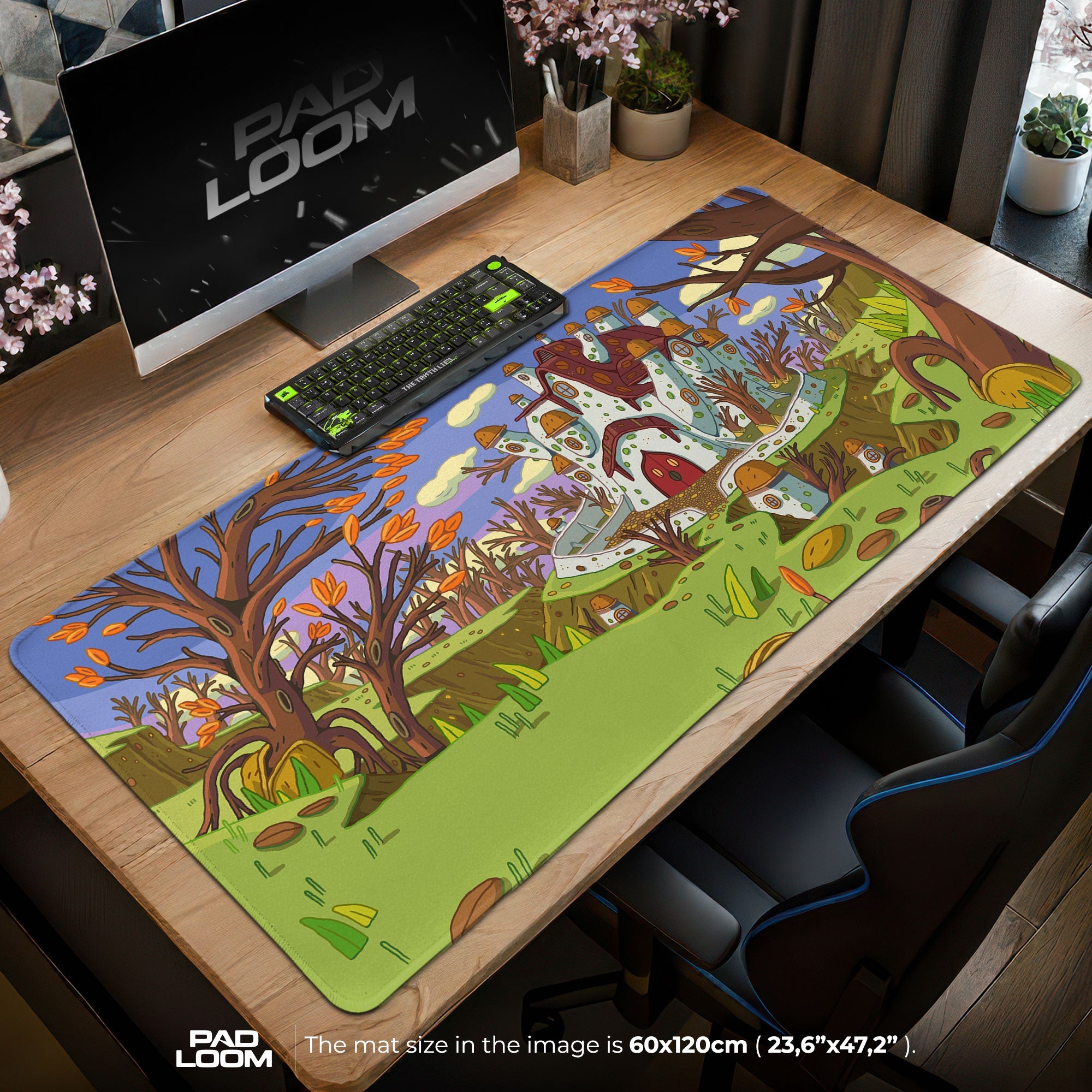 Adventure Time Mouse Pad - Autumn Kingdom Desk Mat Padloom