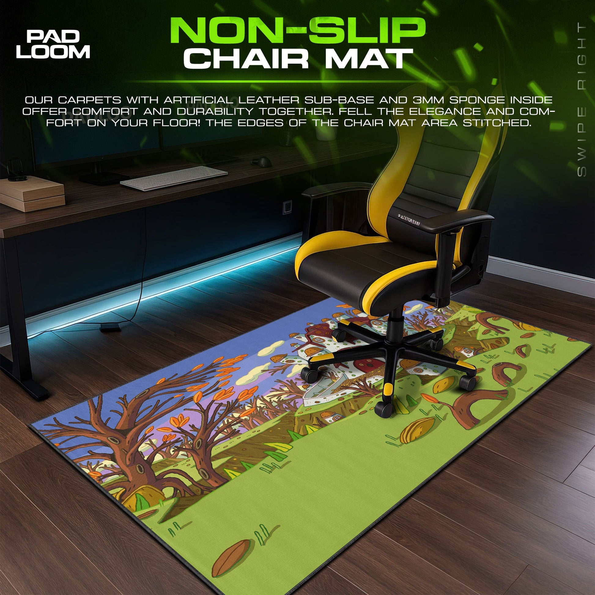 Adventure Time Mouse Pad - Autumn Kingdom Desk Mat Padloom