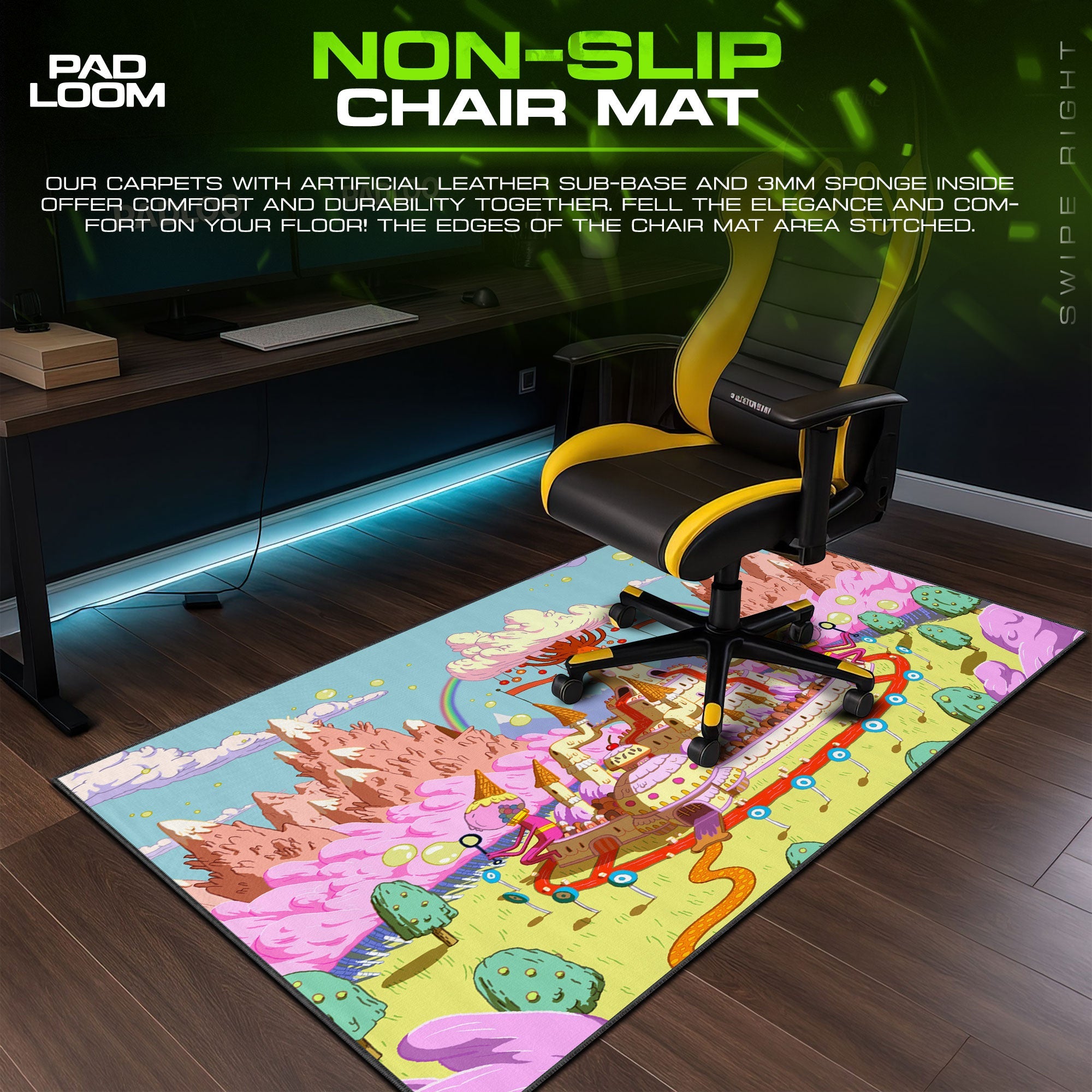 Adventure Time Mouse Pad - Candy Kingdom Desk Mat Padloom