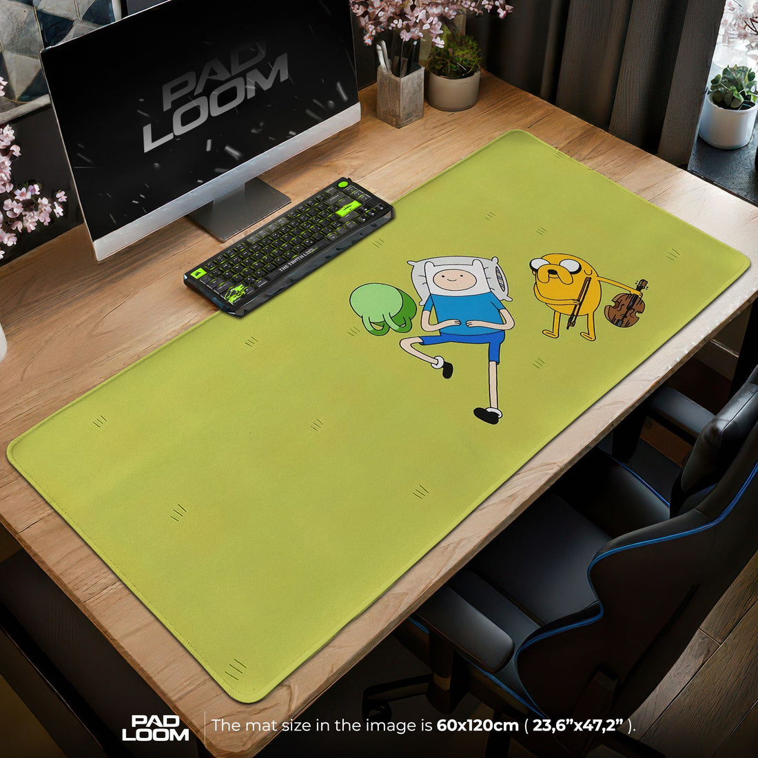 Adventure Time Mouse Pad - Chill Cartoon Desk Mat Padloom
