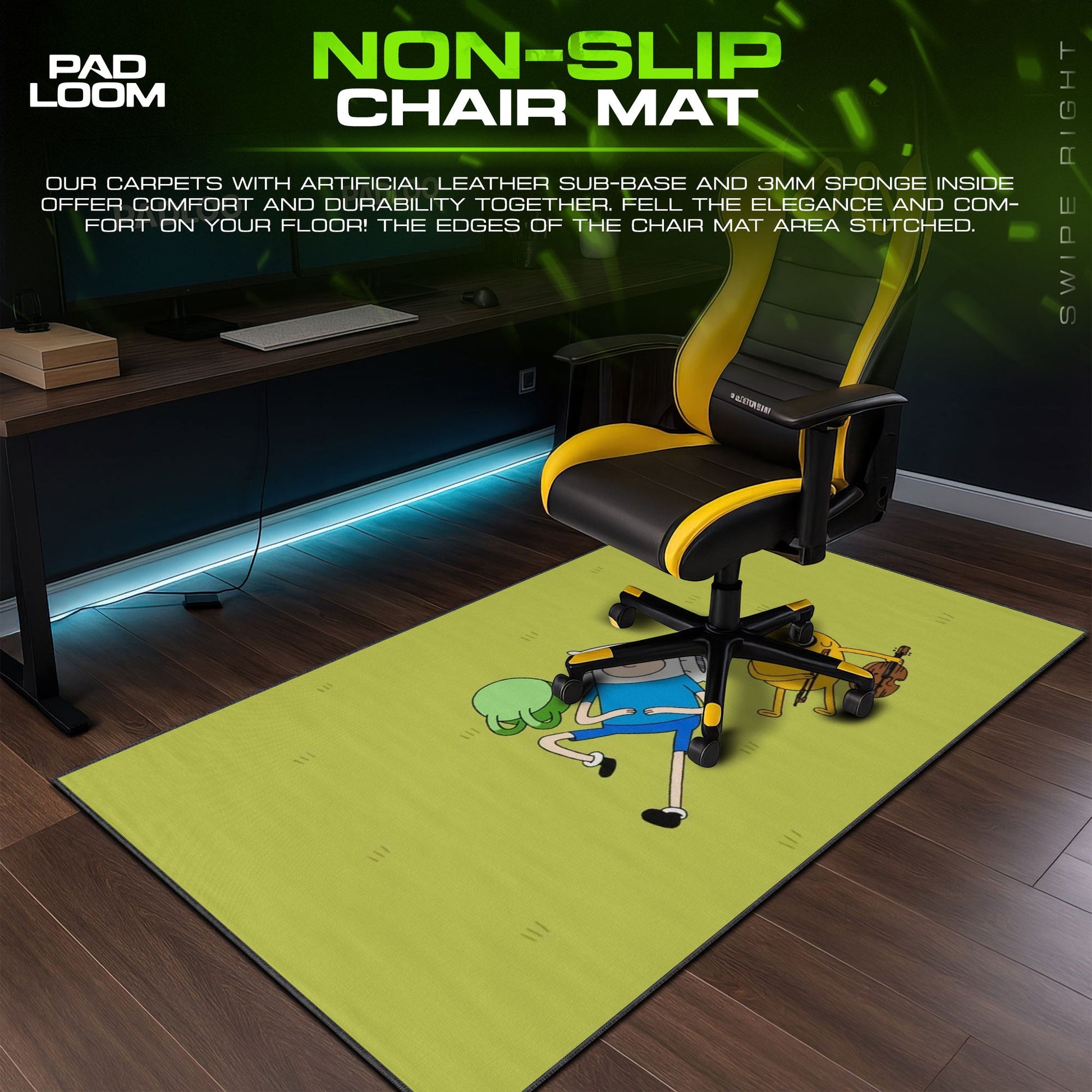 Adventure Time Mouse Pad - Chill Cartoon Desk Mat Padloom