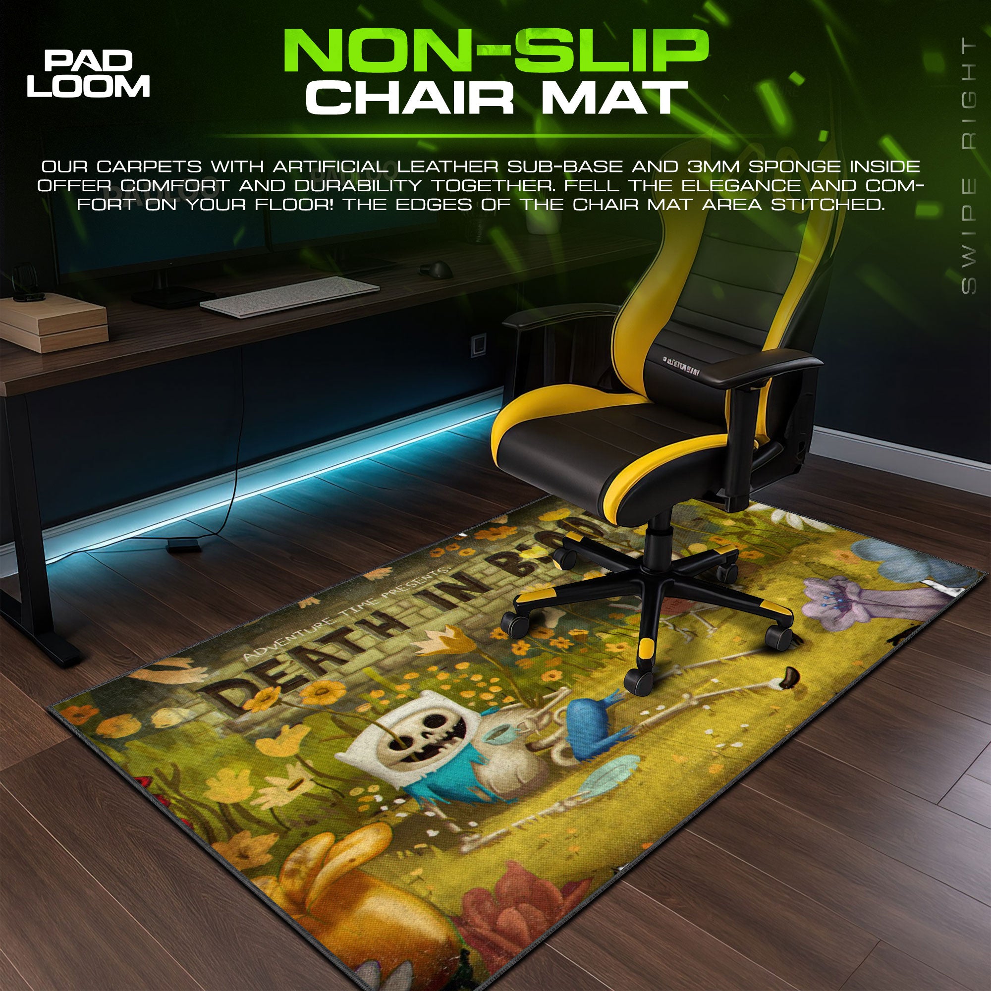 Adventure Time Mouse Pad – Death in Bloom Floral Design
