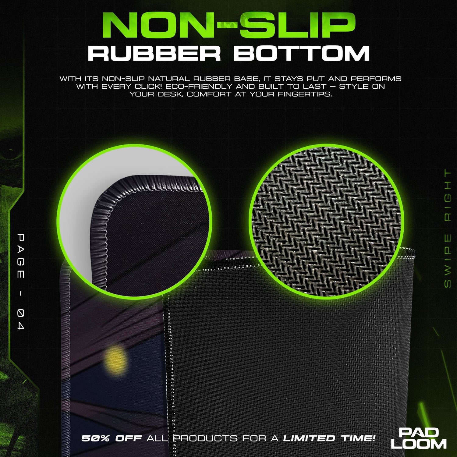 Adventure Time Mouse Pad, Finn Jake BMO & Marceline Forest Night Desk Mat Padloom