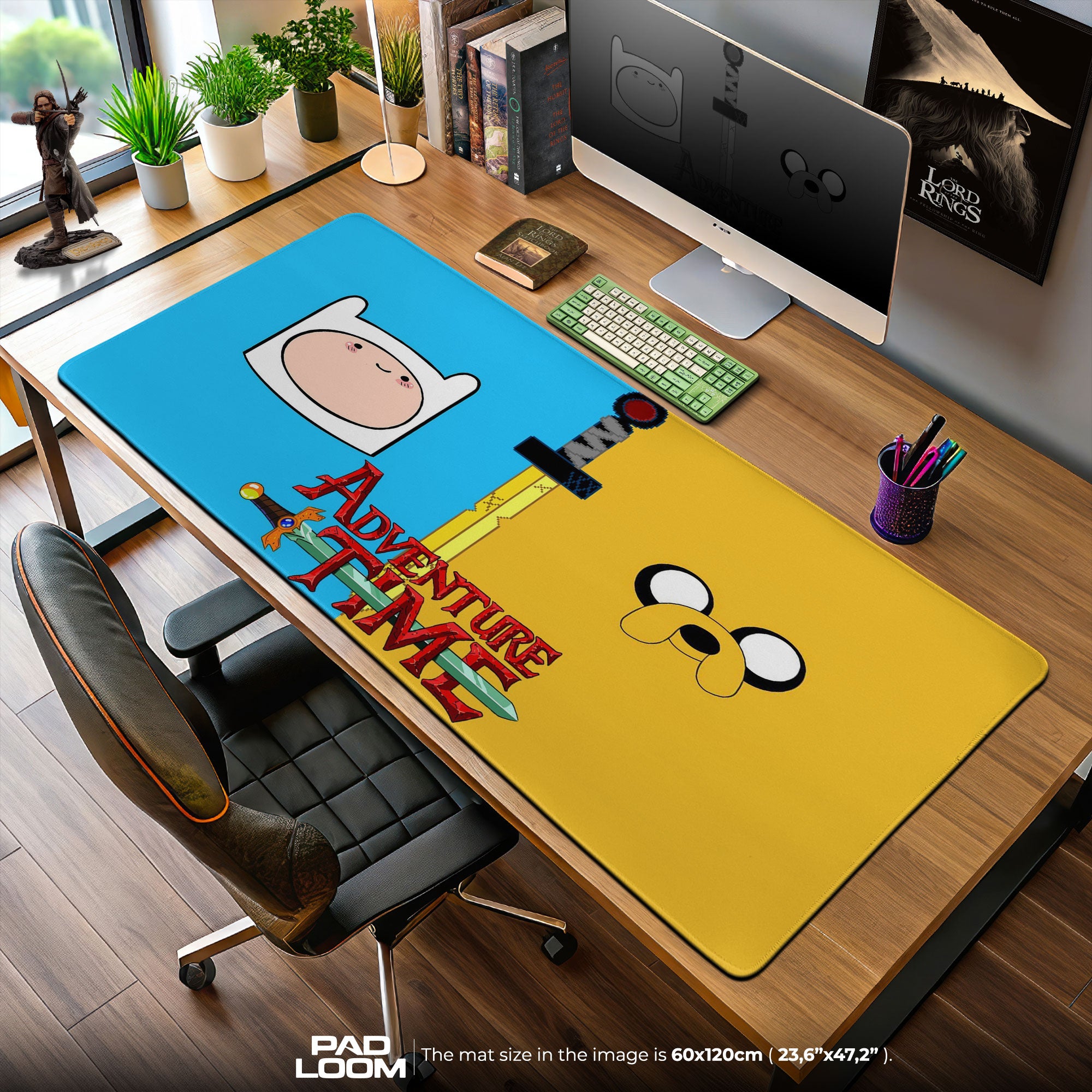 Adventure Time Mouse Pad, Finn & Jake Minimalist Desk Mat
