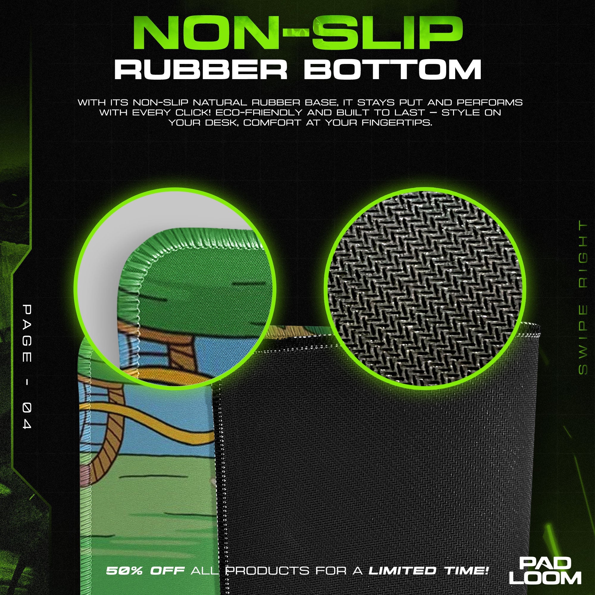 Adventure Time Mouse Pad - Land of Ooo Desk Mat Padloom