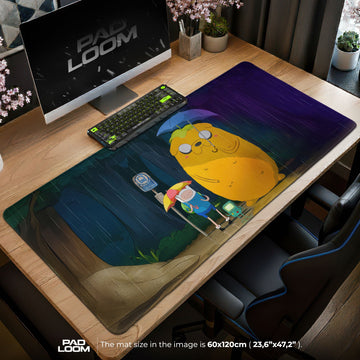 Adventure Time Mouse Pad - Rainy Night Desk Mat Padloom
