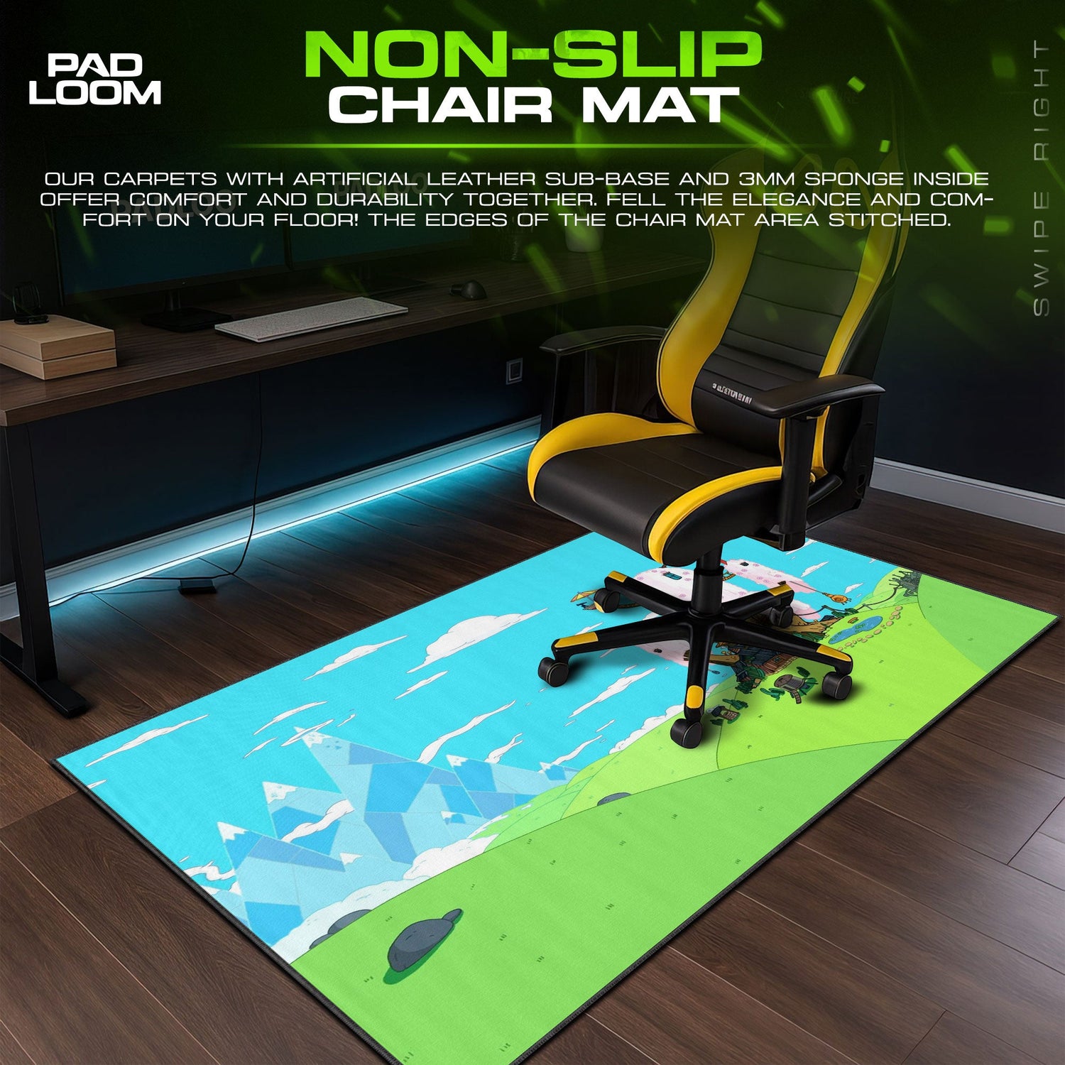 Adventure Time Mouse Pad - Spring Tree Fort Desk Mat Padloom