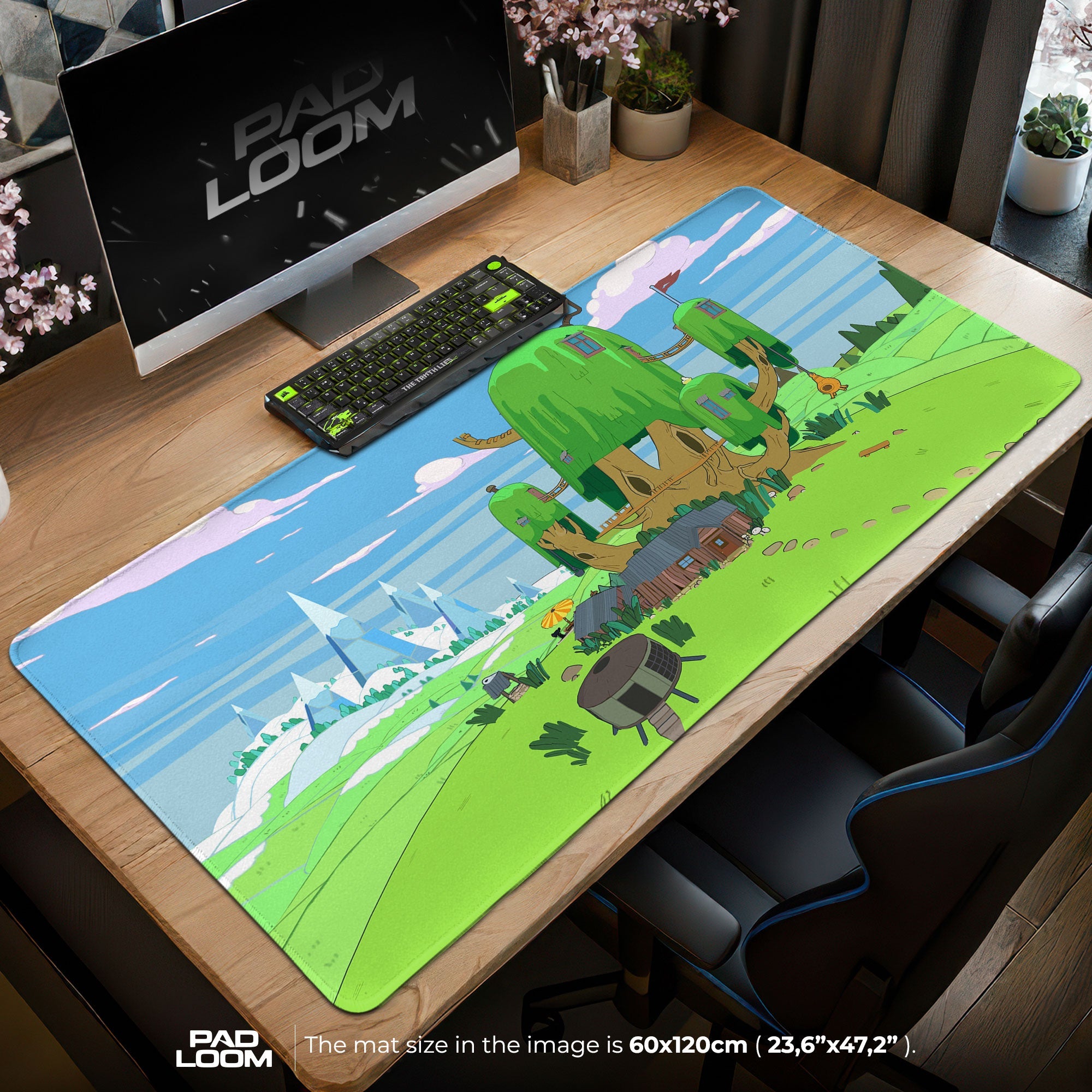 Adventure Time Mouse Pad - Tree Fort Desk Mat Padloom