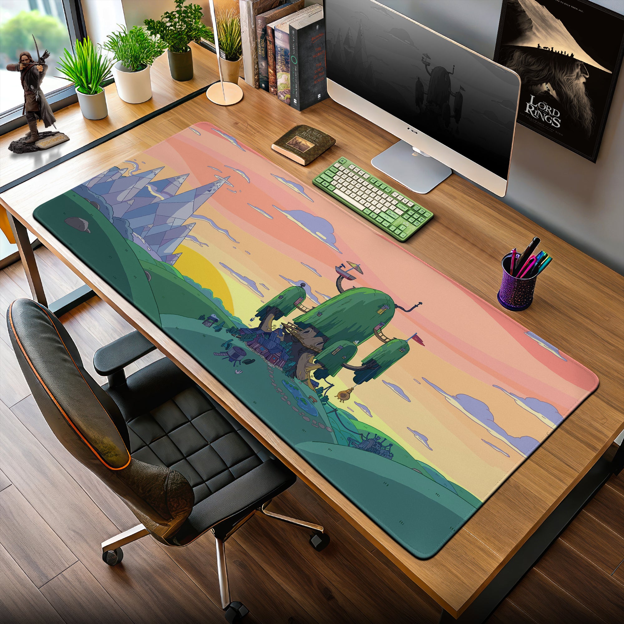 Adventure Time Treehouse Sunset Mouse Pad – Anime Desk Mat