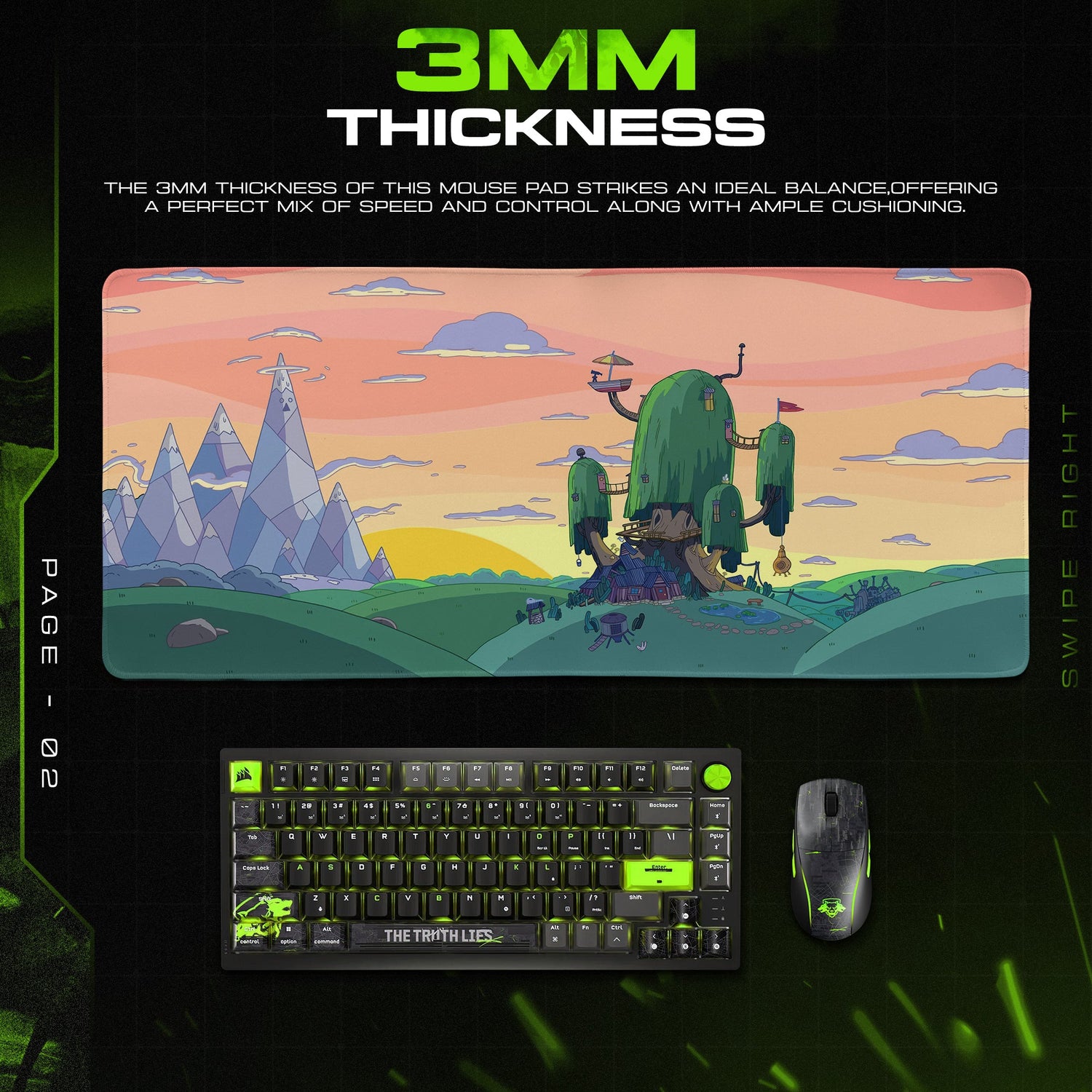 Adventure Time Treehouse Sunset Mouse Pad – Anime Desk Mat Padloom