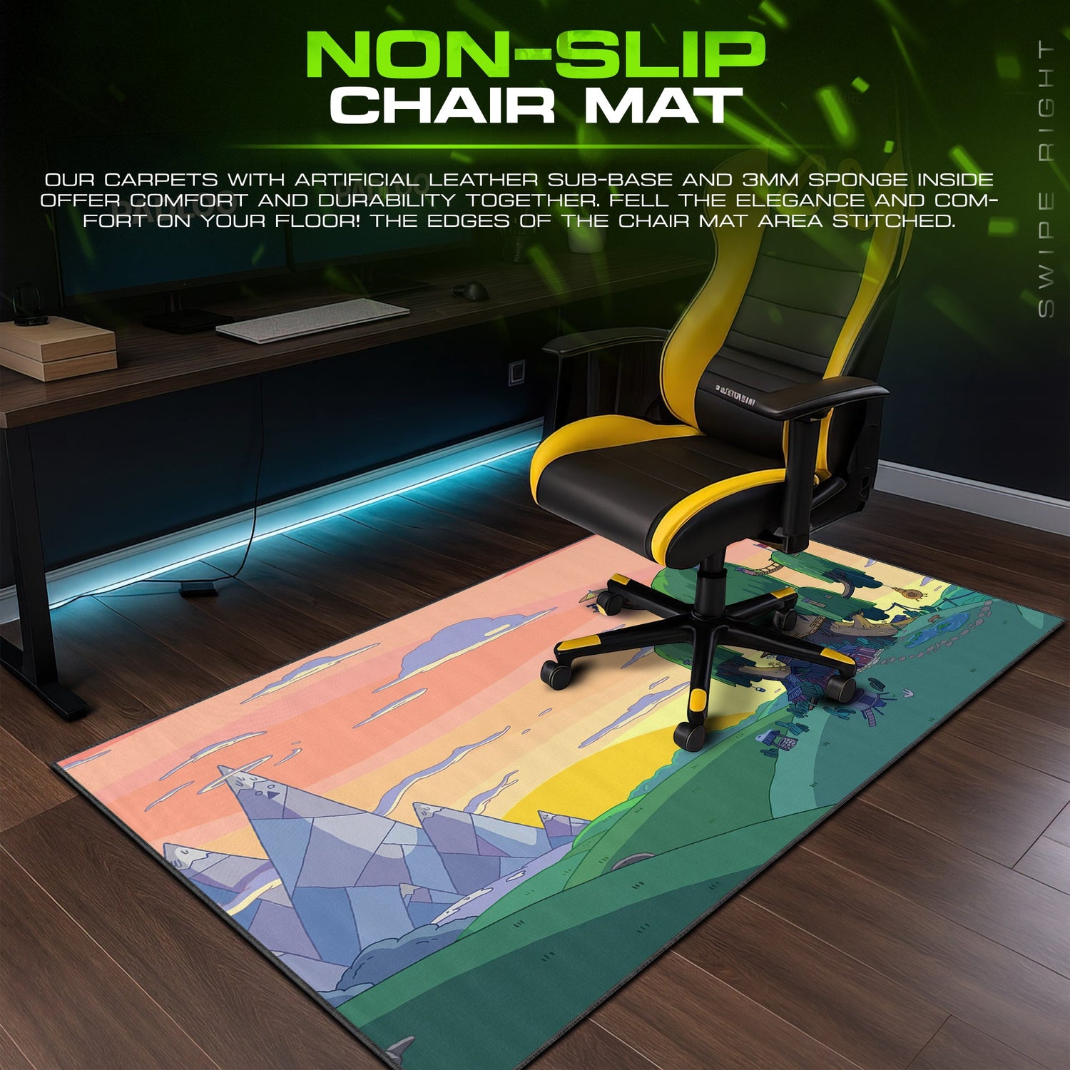 Adventure Time Treehouse Sunset Mouse Pad – Anime Desk Mat Padloom