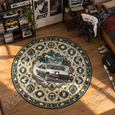 AE86 Drifting Round Rug - Initial D Chair Mat