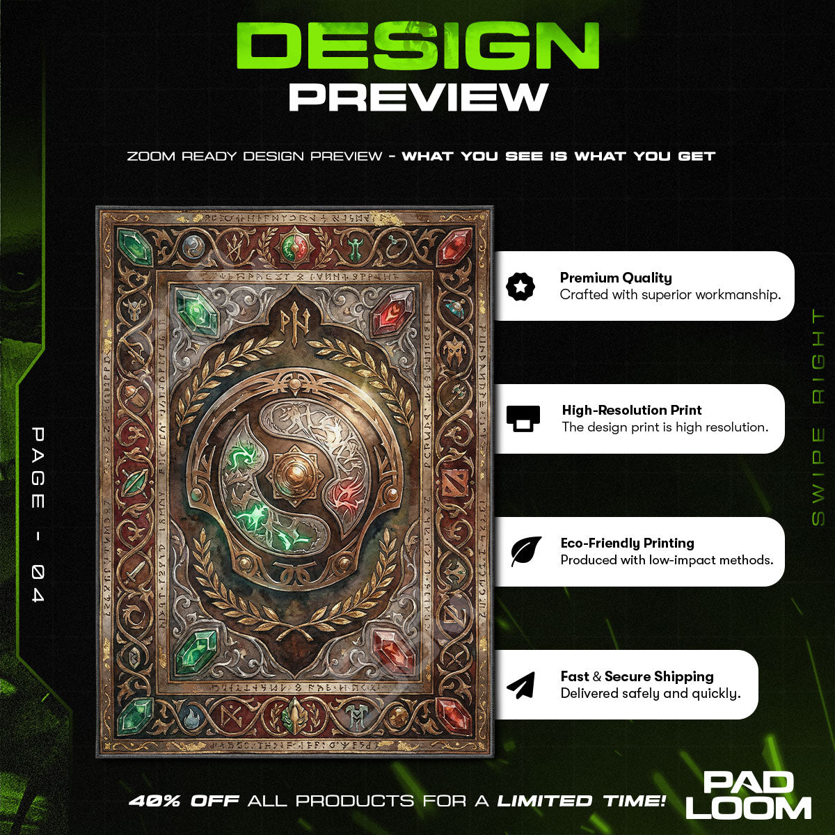 Aegis of Champions Relic Rug - Dota 2 Chair Mat