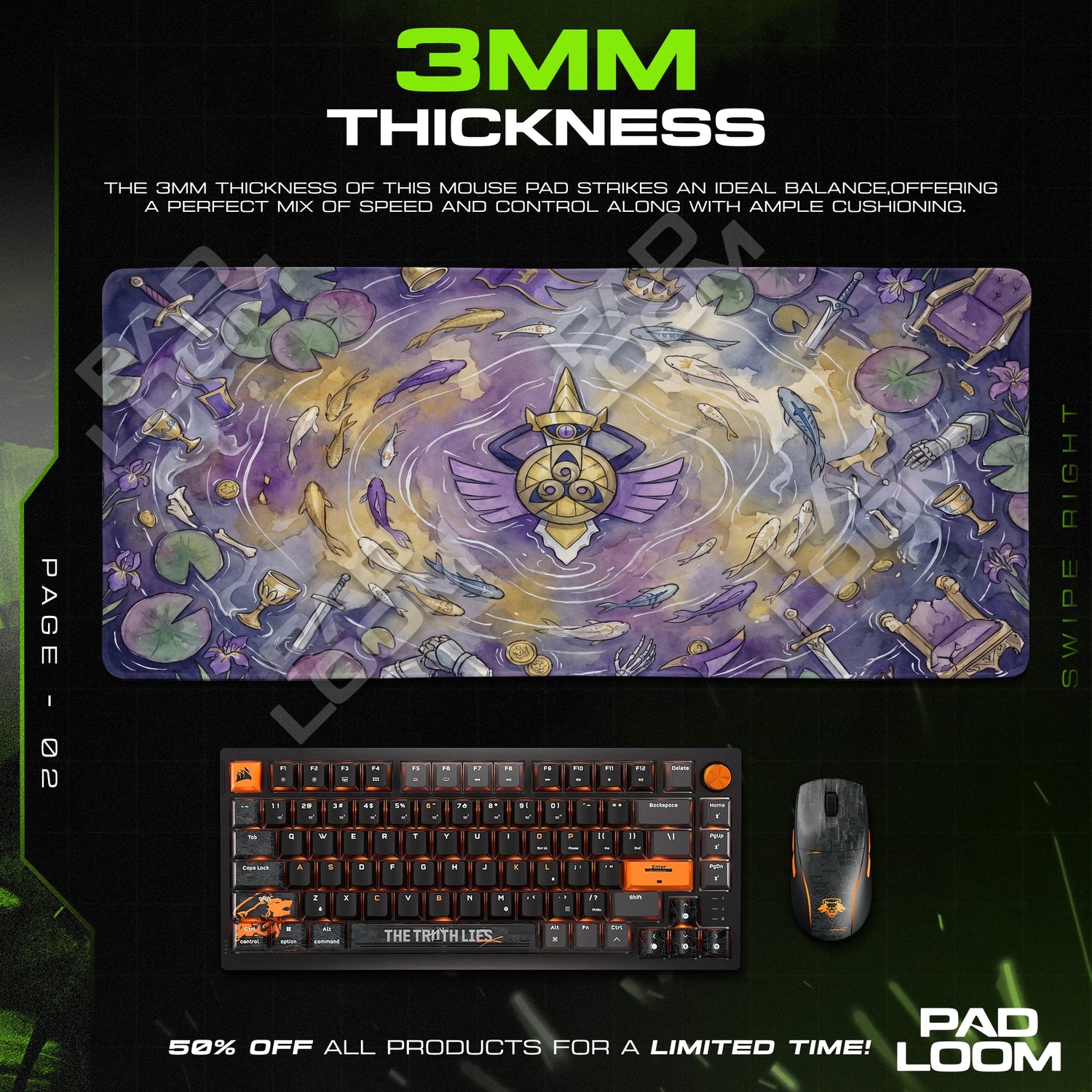 Aegislash Regalia Pond Mouse Pad - Pokemon Desk Mat