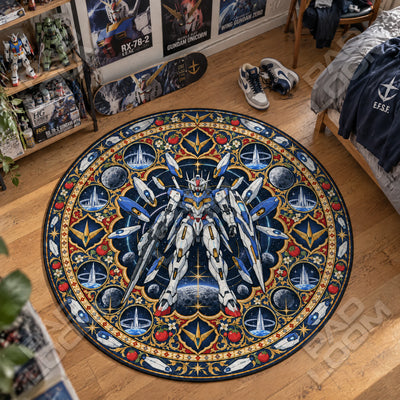 Aerial Lunar Round Rug - Gundam Chair Mat