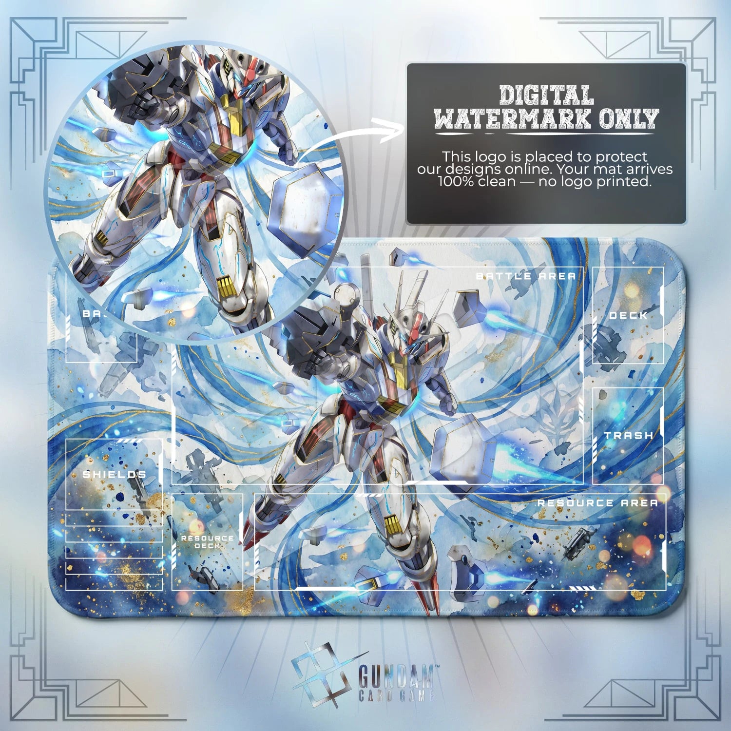 Aerial Mercury Playmat - Gundam TCG Card Game Mat