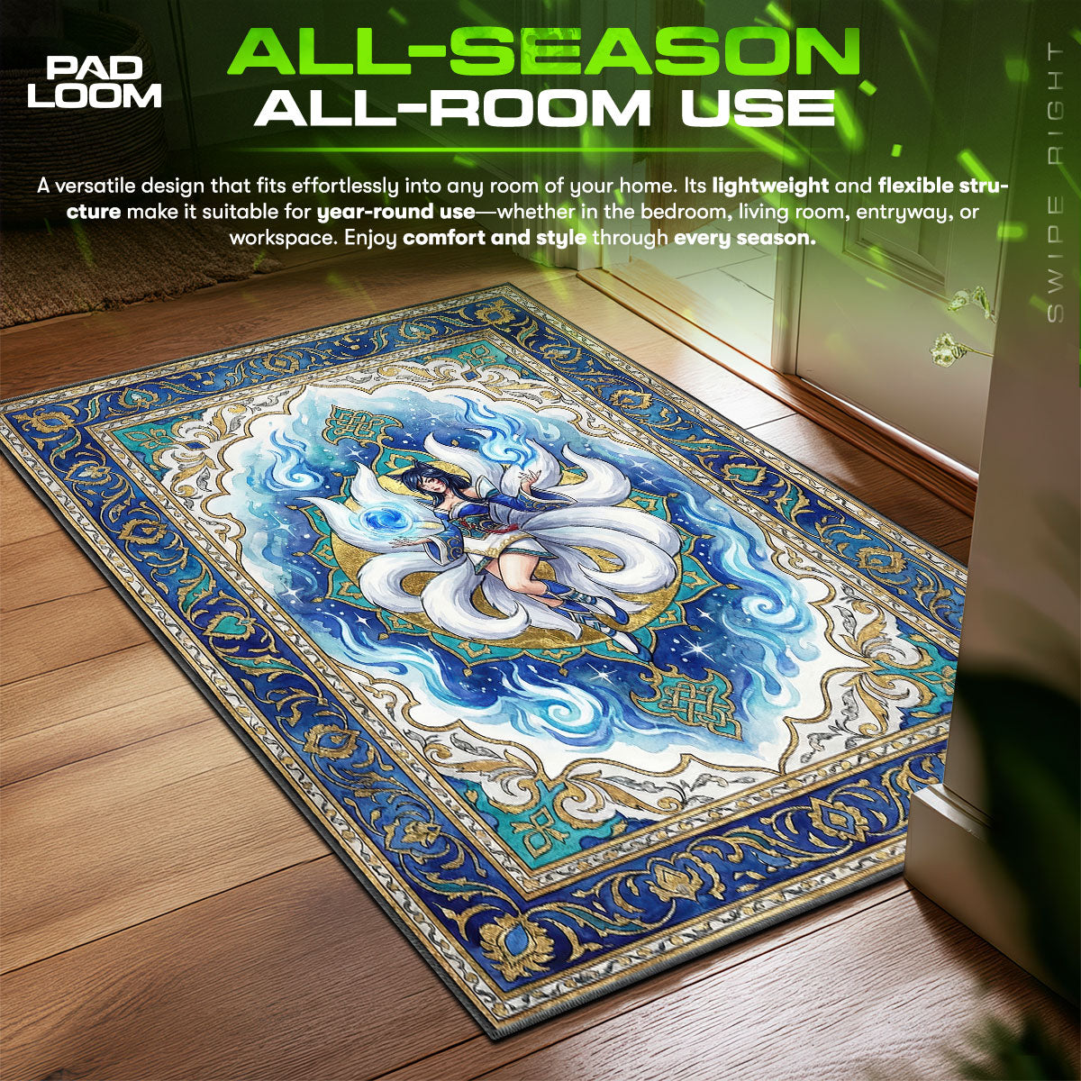 Ahri Celestial Charm Rug - League of Legends Chair Mat