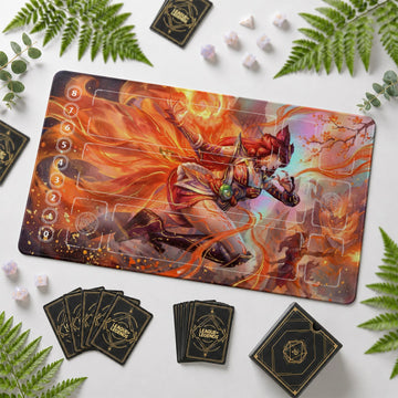 Ahri Inferno Playmat - LoL Riftbound TCG Mat