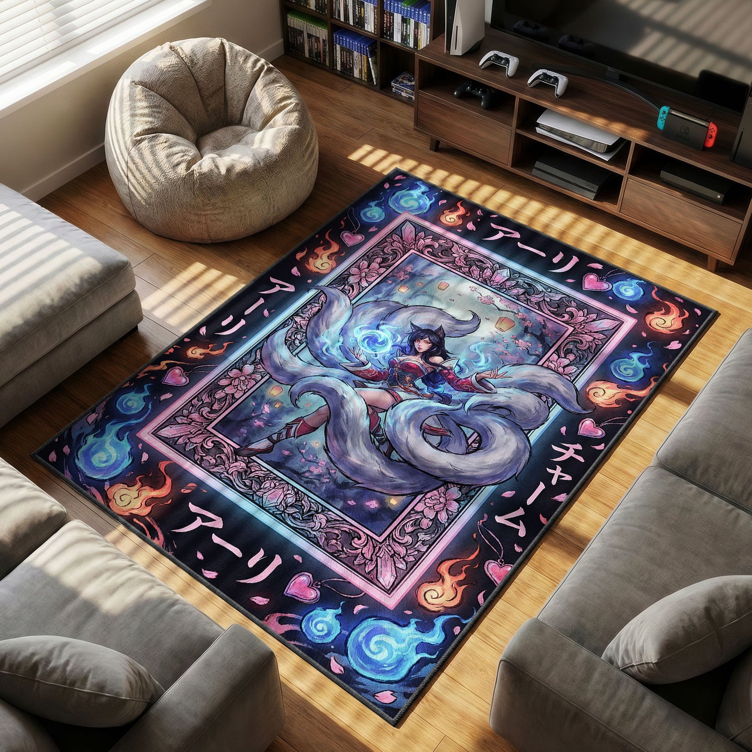 Ahri Spirit Charm Rug - League of Legends Chair Mat