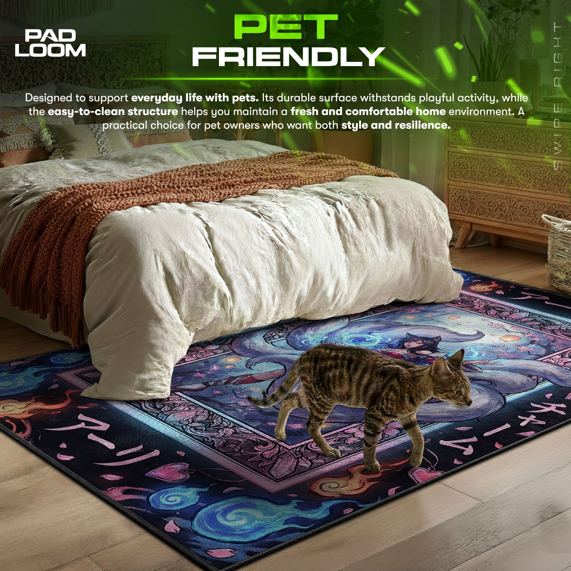 Ahri Spirit Charm Rug - League of Legends Chair Mat