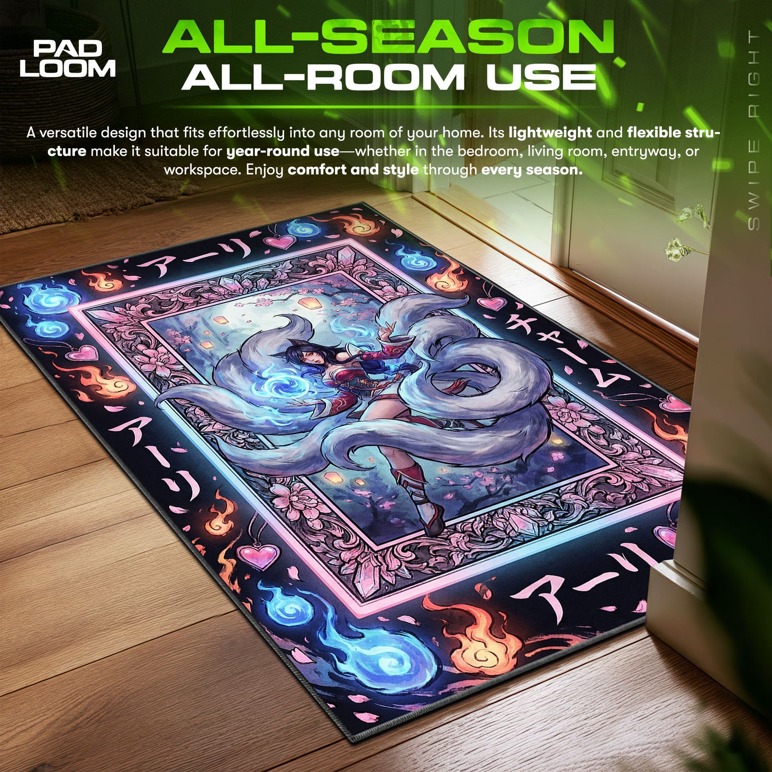 Ahri Spirit Charm Rug - League of Legends Chair Mat