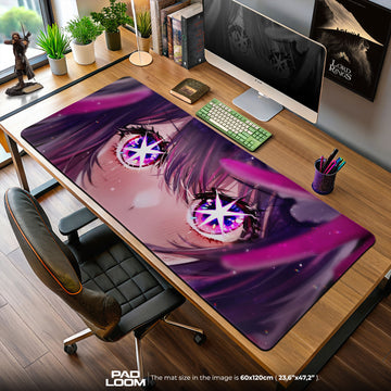 Ai Hoshino Starlit Eyes Mauspad, Anime Gaming Schreibtischmatte