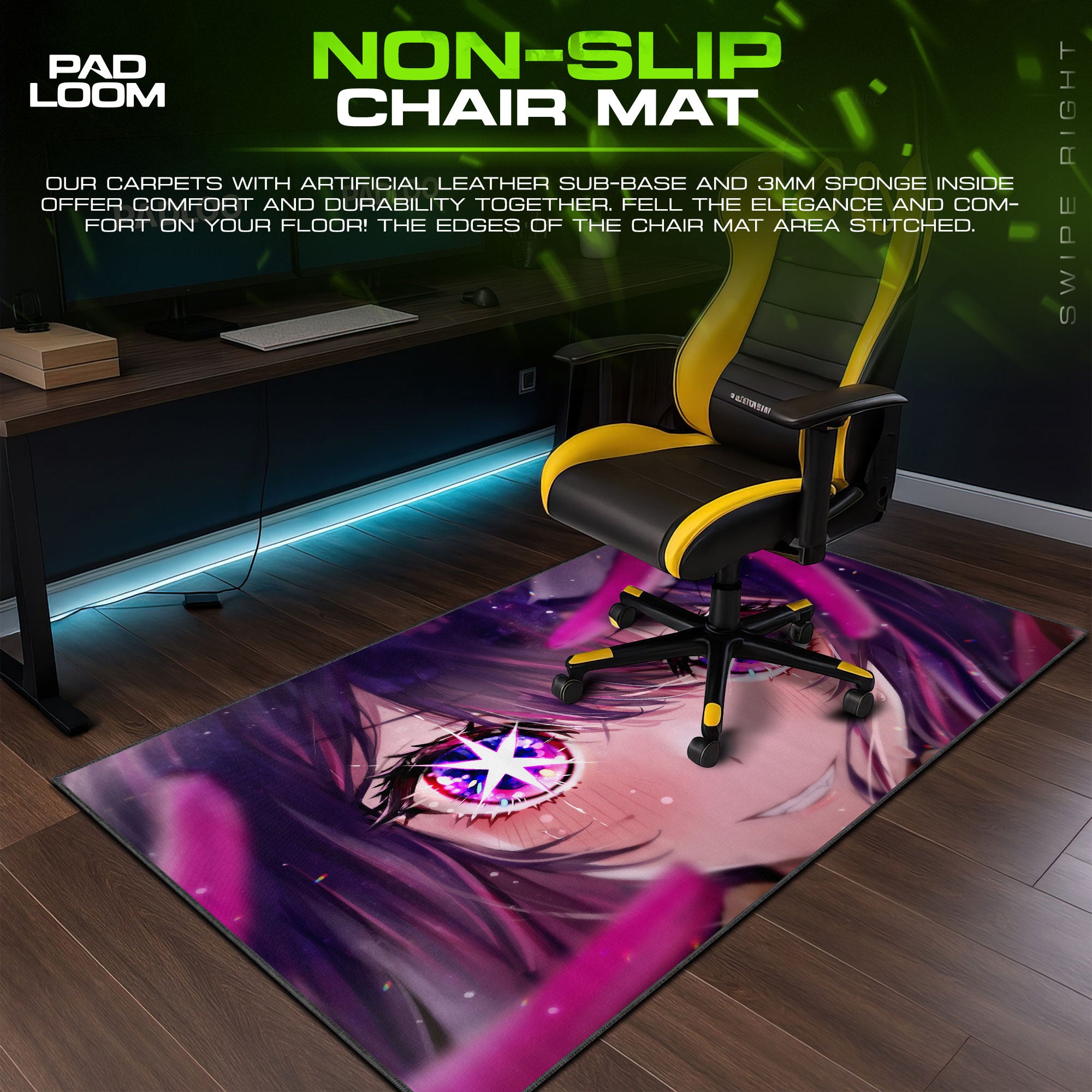 Ai Hoshino Starlit Eyes Mauspad, Anime Gaming Schreibtischmatte