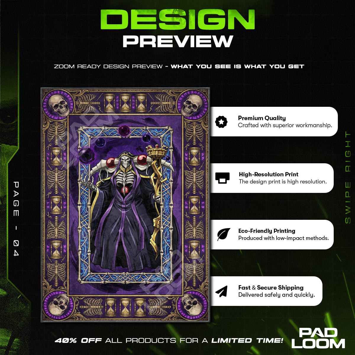 Chair character design printed on rug