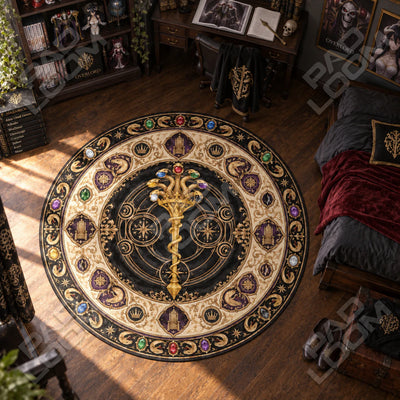 Ainz Scepter Round Rug - Overlord Chair Mat