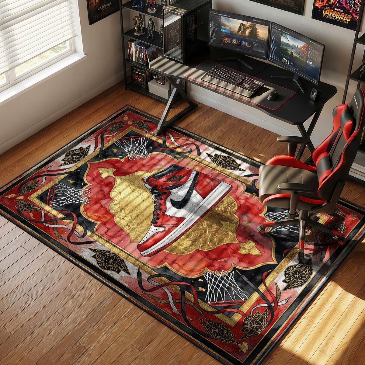 Air Jordan Chicago Royal Court Sneakerhead Floor rug — main product view