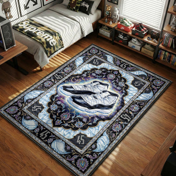 Air Jordan 11 Concord White Black Icy Blue hypebeast area rug