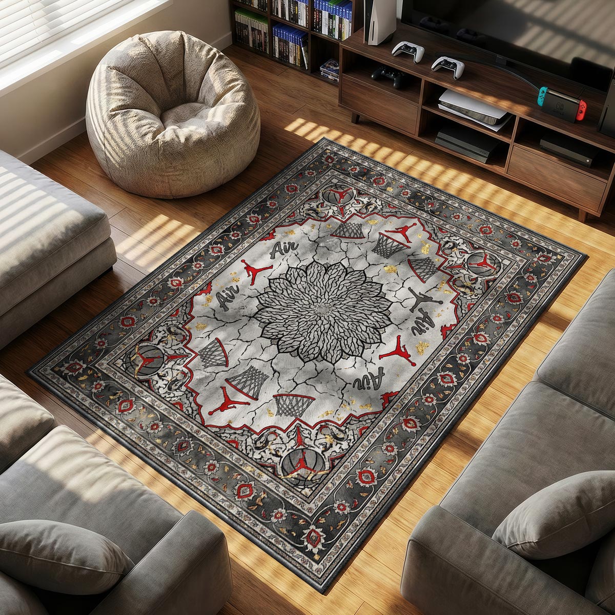 Jordan Persian themed area rug for home decor fans