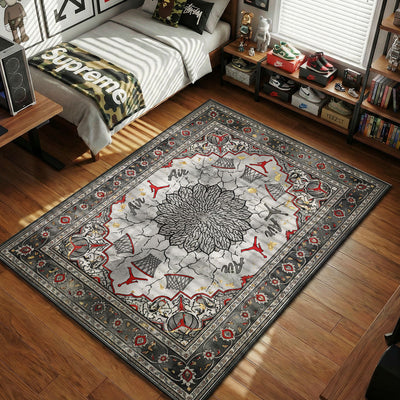 Jordan Persian Motif Rug - Sneakerhead Floor Decor