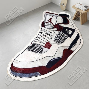 Air Jordan shaped area rug, die-cut sneaker man cave rug