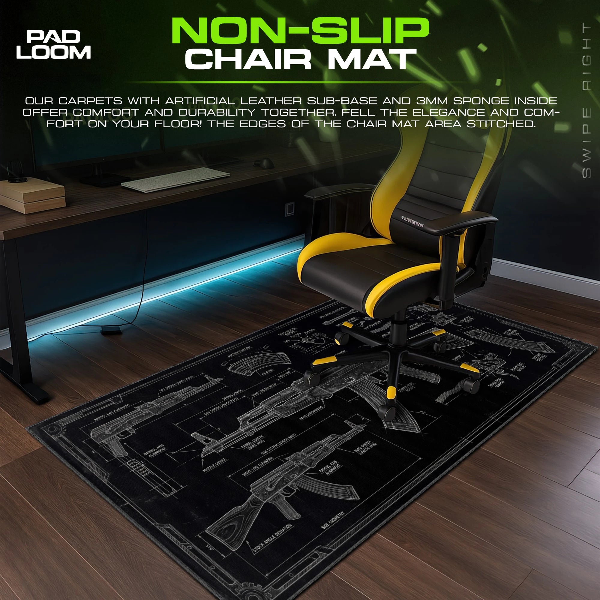 AK-47 Blueprint Mouse Pad - CS:GO Desk Mat