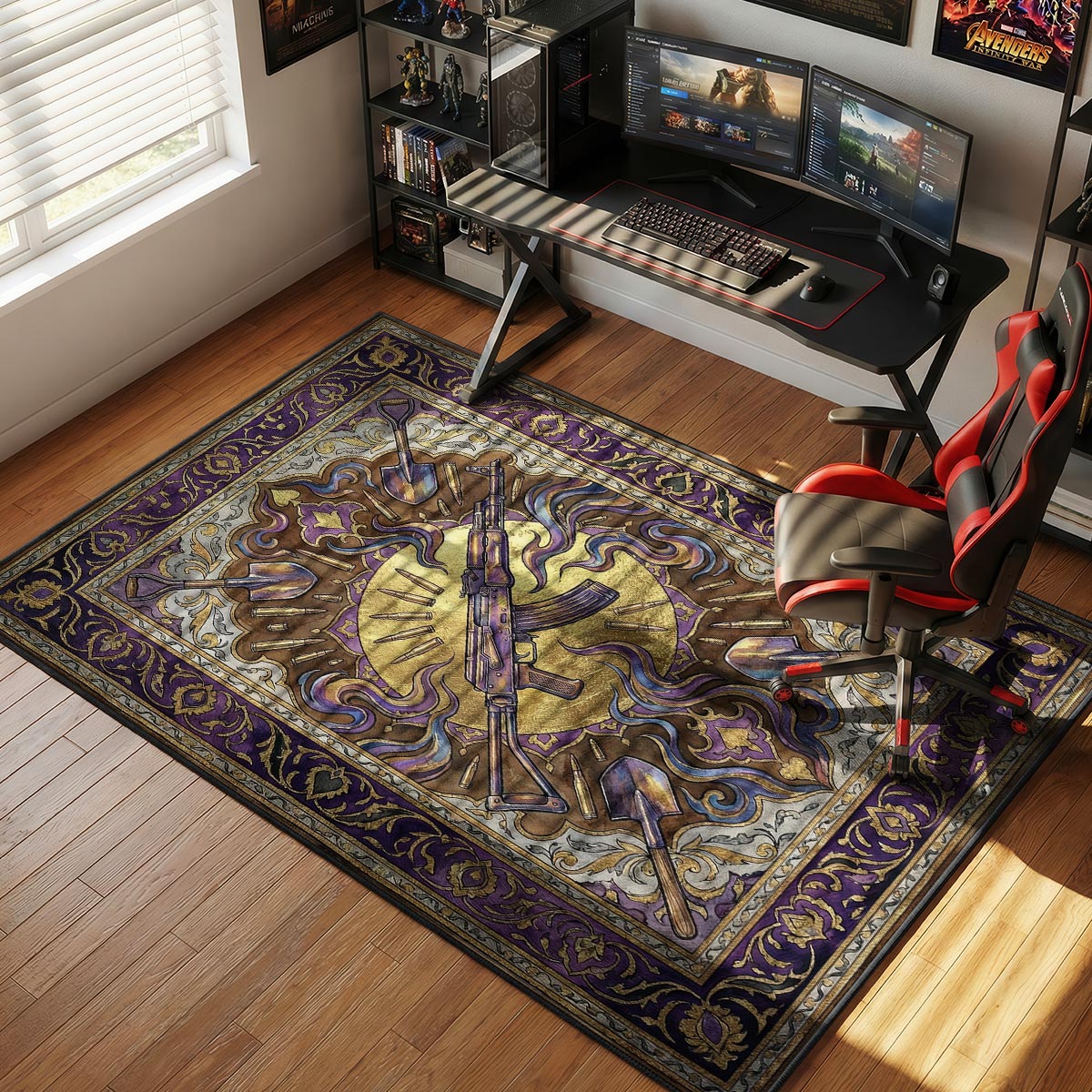 AK-47 Royale Rug - Rust Chair Mat