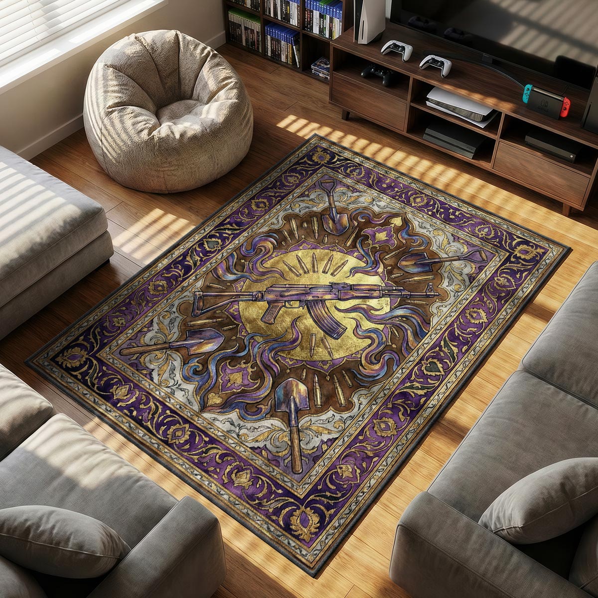 AK-47 Royale Rug - Rust Chair Mat