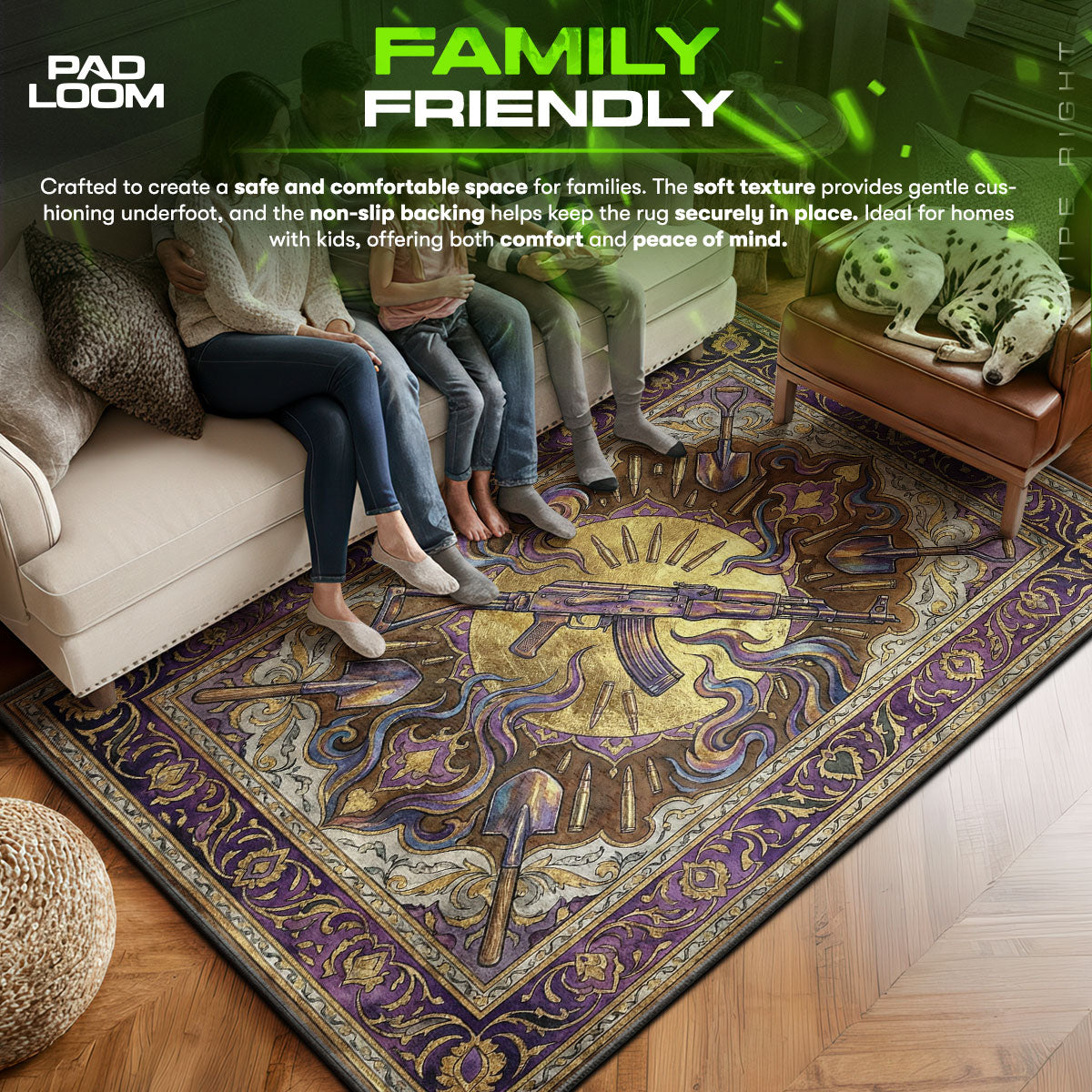 AK-47 Royale Rug - Rust Chair Mat