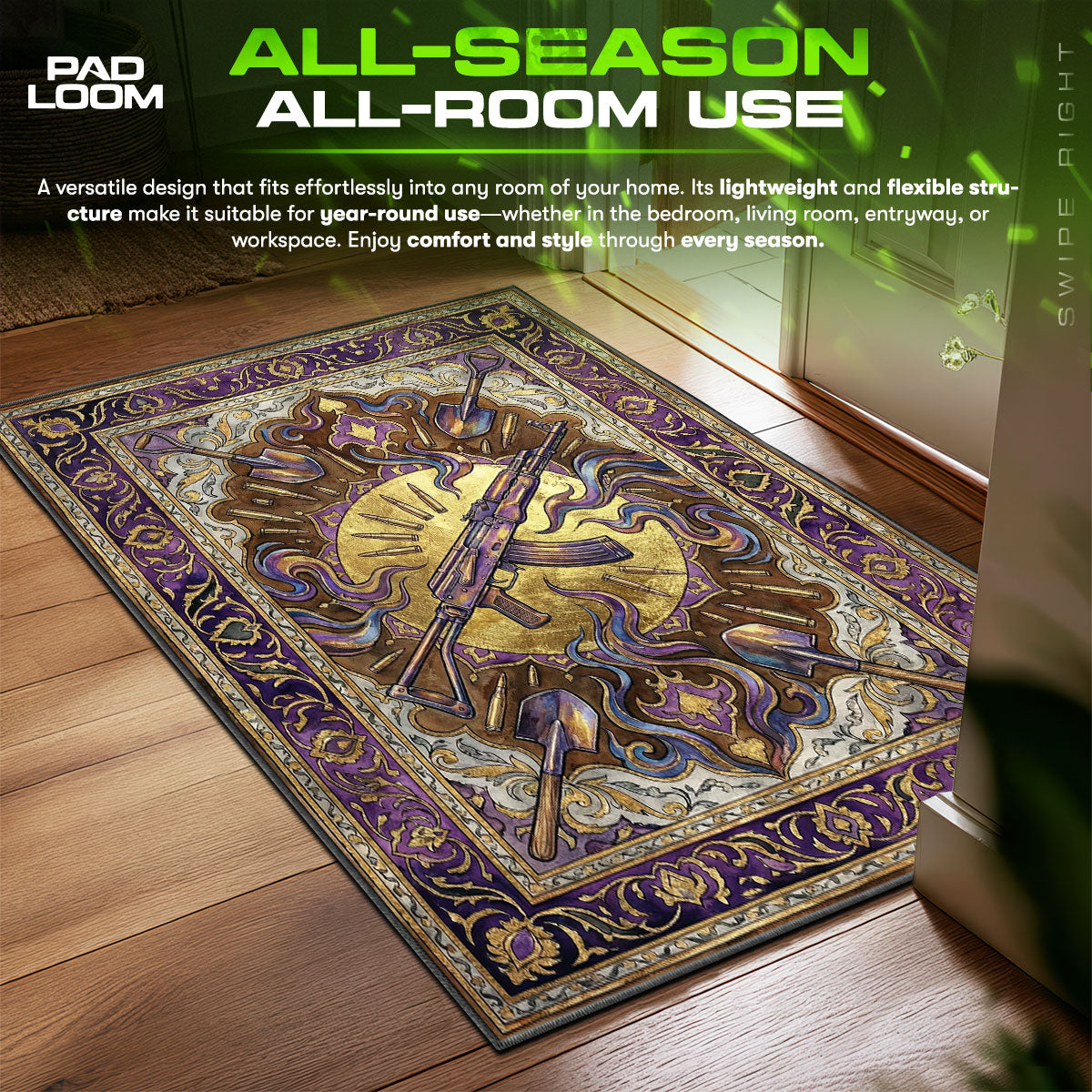 AK-47 Royale Rug - Rust Chair Mat