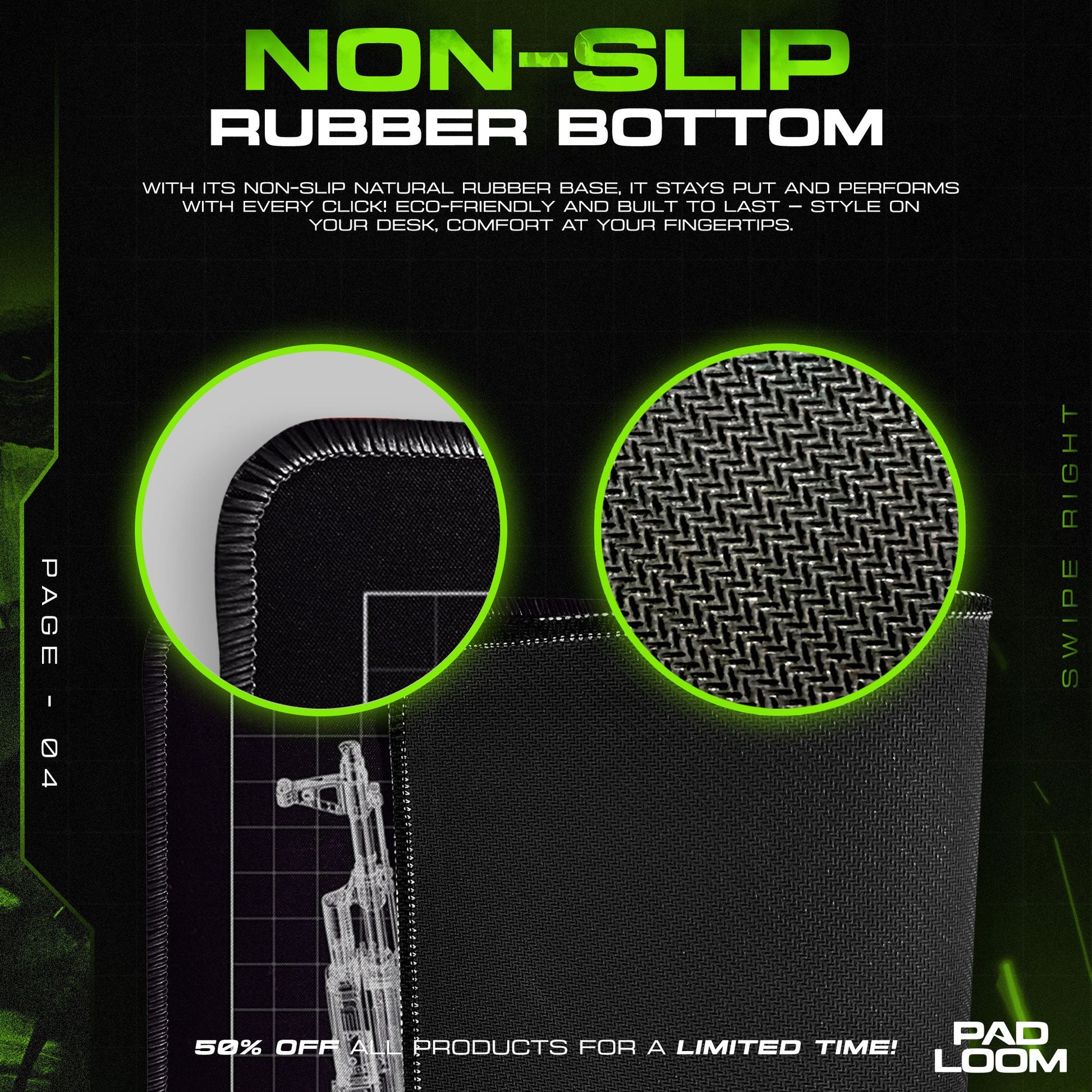 AK-47 Blueprint Mouse Pad - Purple CS:GO Gaming Mouse Pad Padloom