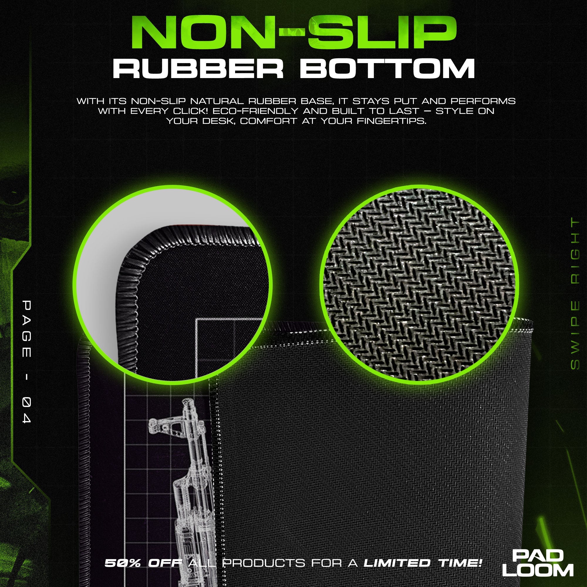 AK-47 Blueprint Mouse Pad - Purple CS:GO Gaming Mouse Pad Padloom