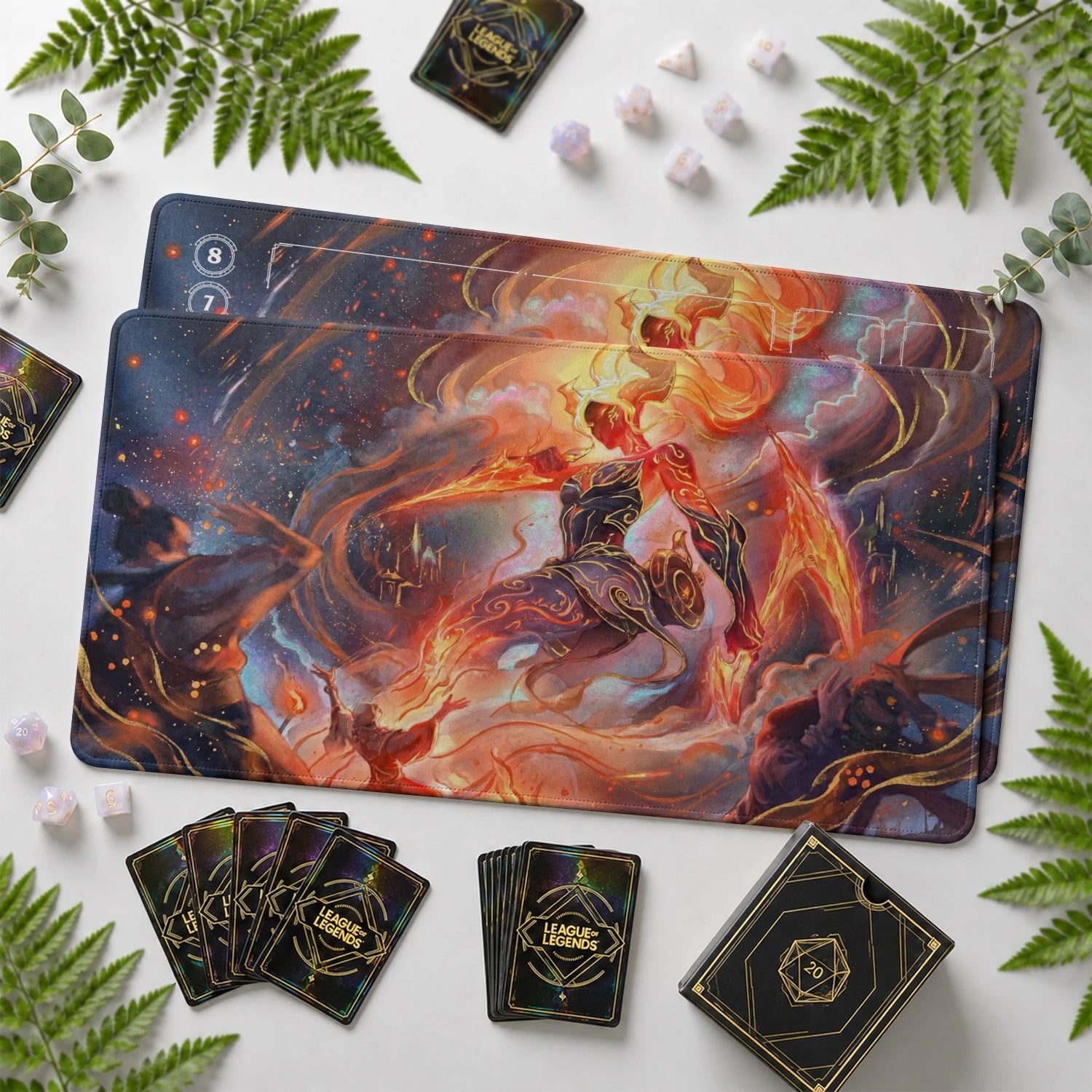 Akali Inferno Playmat - LoL Riftbound TCG Mat